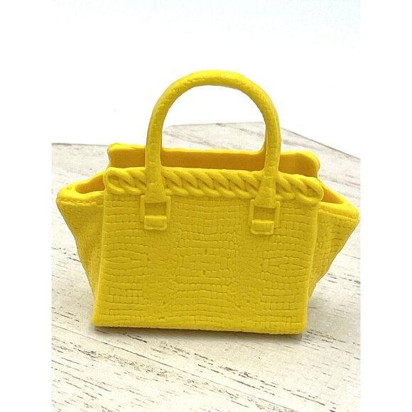 Barbie Doll Fashionista Accessory Yellow Handbag Diorama Mattel - Picture 4 of 8